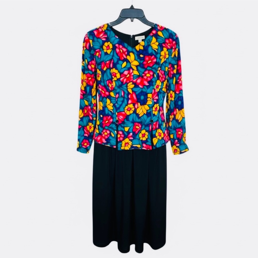VTG 90’s Dress Plus sz 14 Soft Padded Shoulders Like New Liz Claiborne Luncheon